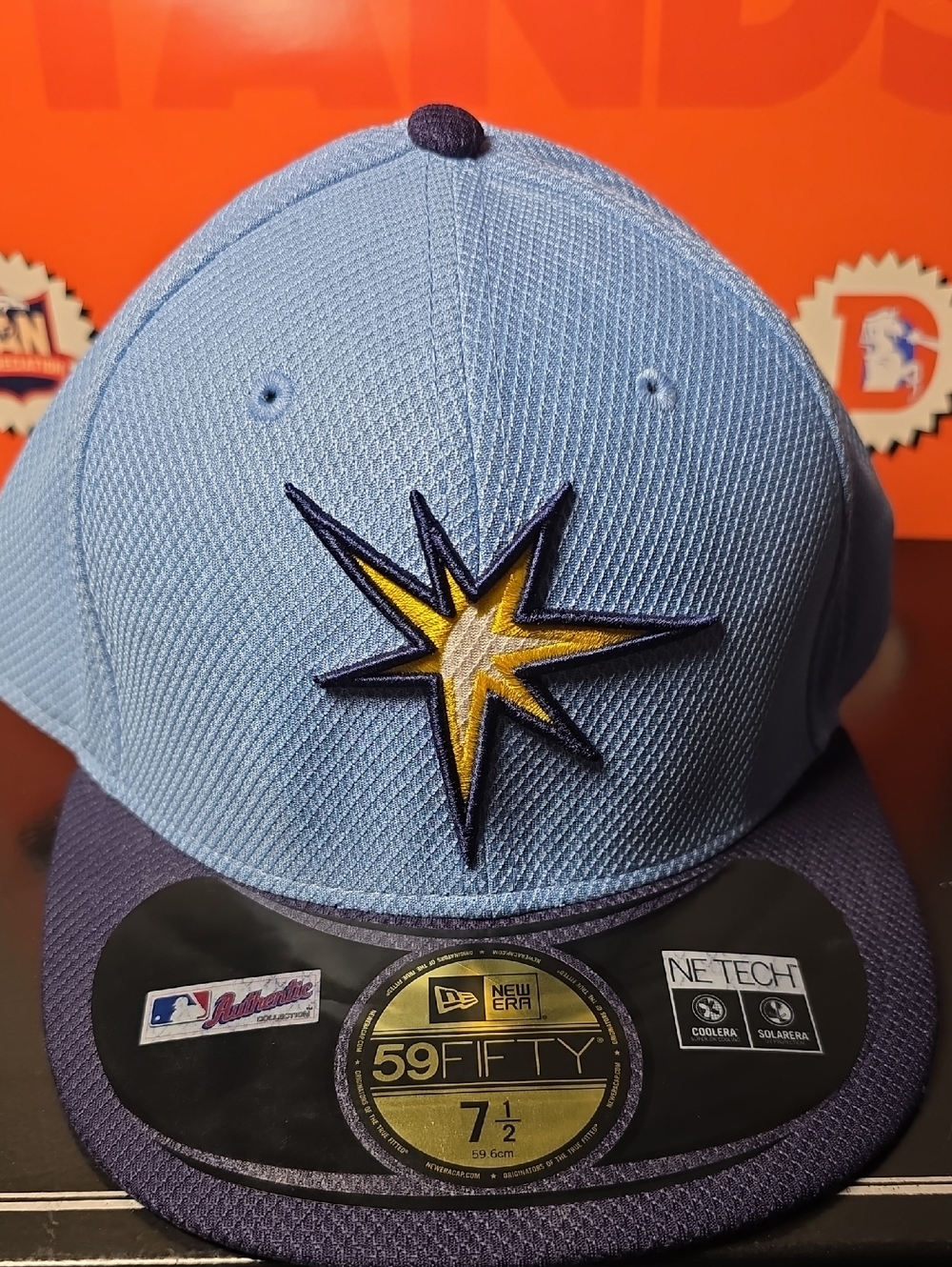 New Era Light Blue Tampa Bat Rays Alt Fitted Hat 7 1/2